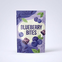 Sachets personnalisés imprimés pour friandises pour chats, en Mylar, scellés sur trois côtés, avec fermeture éclair refermable et design imprimé blanc, vente en gros