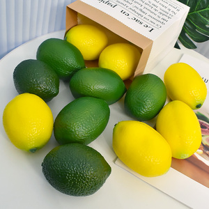 <span class=keywords><strong>2025</strong></span> độ trung thực cao tăng cường chanh trái cây nhân tạo sống động màu xanh lá cây màu vàng chanh hỗn hợp mô phỏng sống động như thật giáng sinh Tạ Ơn - Product Image 4