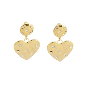 Boucles d'oreilles clous minimalistes chic, style froid, tendance, cœur d'amour, plaqué or 18 carats, automne-hiver, polyvalentes, haut de gamme - Cadeau - Product Image 6