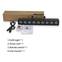 Barra de Luz LED RGB de 9 Leds para Pared, Control Remoto DMX512, Luz Lineal de Colores Cambiantes para Decoración de Fiestas y Discotecas