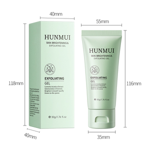 HUNMUI Gel exfoliant apaisant et hydratant pour le visage à la Centella, à l'acide malique et au nicotinamide, nettoyant les pores, 70 ml, usage quotidien - Product Image 6
