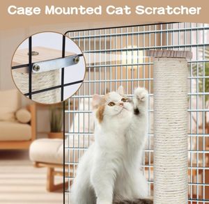 Poste de rascado para gatos alto y moderno con pista de bolas de madera, juguete interactivo de Sisal para Navidad y Halloween, árboles de madera duraderos para gatos - Product Image 6