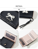 Dompet Tipis Baru Baellerry untuk Wanita dan Remaja Putri, Dompet Lipat dengan Resleting untuk Koin dan Tempat Kartu, Elegan, Kulit PU Berkualitas Tinggi
