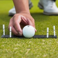 SwingPerfect Golf Putter Face Square Trainer, Tabla de Fibra de Carbono para Entrenamiento de Posición del Balón y Alineación del Borde del Hoyal, Uso Interior/Exterior, 44 pulgadas de longitud