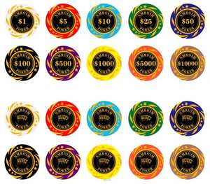 Clay Poker Chips for <b>Card</b> Board Game,for Texas Hold'em, Blackjack Poker <b>Table</b> Casino Chips - Product Image 1