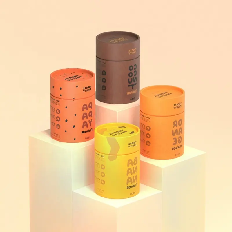 Tubi di carta kraft di lusso con logo personalizzato all'ingrosso scatole di imballaggio in carta artigianale in cartone tubo di carta cilindrico