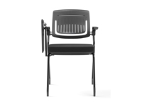 Chaise d'entraînement pliante noire avec tablette d'écriture, chaise d'étudiant pour salle de classe intelligente, chaise de négociation commerciale, chaise de conférence pour visiteurs