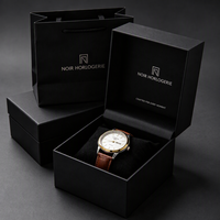 Boîte à montres de luxe avec impression personnalisée, sac cadeau avec cordon de serrage, ensemble de sacs cadeaux en papier, boîtes d'emballage cadeau avec logo personnalisé