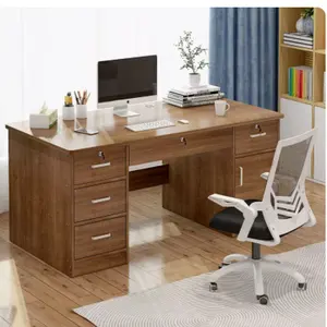 Bureau Met Slot Thuis Computer Bureau Desktop Eenvoudige Werktafel Met Laden Bureau Personeel Tafel En Stoel Combinatie