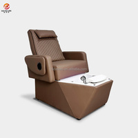 Fauteuil de manucure et pédicure multifonctionnel de luxe moderne avec design spa en cuir PU pour utilisation dans le salon