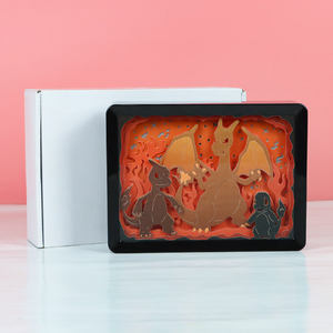 Cadeau de noël 3D Anime veilleuse USB télécommande LED boîte à lumière cadeau créatif pour enfants chambre décoration papier découpé boîte à lumière - Product Image 3