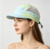 Gorra de 5 Paneles en Varios Colores, Personalizable con Logotipo, Transpirable, de Malla de Nailon, Estilo Urbano, para Verano, Senderismo y Protección Solar