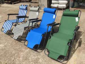 Chaise longue de plage pliable en aluminium durable pour le jardin, le bureau, la terrasse, la pause déjeuner, la détente en plein air, chaise inclinable à gravité zéro - Product Image 3