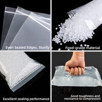 Kantong Plastik LDPE Transparan Segel Ulang Berbagai Ukuran, Cetak Gravure, Kantong Penyimpanan Plastik Tipis untuk Kemasan Buah Kering