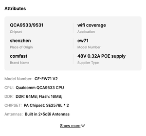 Punto de Acceso WiFi Omnidireccional de Largo Alcance y Alta Potencia Comfast CF-EW71 para Exteriores con Firewall - Product Image 4