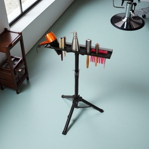 Support de tressage en acier inoxydable réglable en hauteur pour extensions de <span class=keywords><strong>cheveux</strong></span>, support de tressage pliable en trépied avec plateau pour <span class=keywords><strong>cheveux</strong></span> - Product Image 1