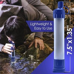 Paille filtrante à eau personnelle manuelle portable, purificateur d'urgence avec filtration de 0,01 µm et durée de vie du filtre de 12 mois pour le camping - Product Image 2