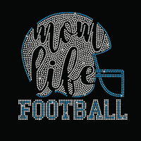 Transferts thermocollants personnalisés en strass pour T-shirts : Motifs de football américain en strass