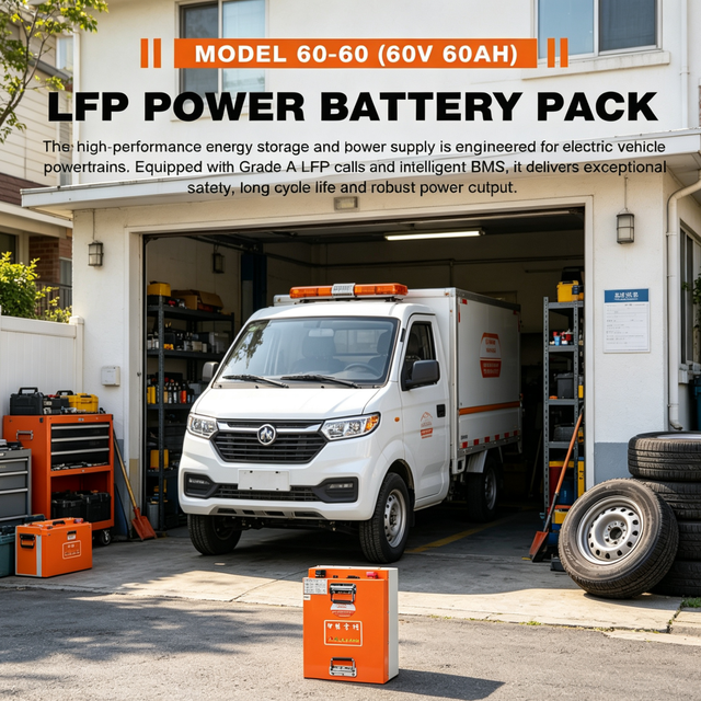 60V 60Ah Long Range Traction LFP Power Battery 3000 Deep Cycles Shockproof Metal Housing Power Pack for Electric Freight Scooter