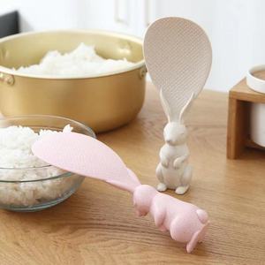 Cuillère à riz antiadhésive en paille de blé pour enfants, motif lapin de dessin animé mignon, vente en gros Syh424 - Product Image 4