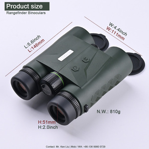 Thâm quyến hoyooti Laser Rangefinder Ống nhòm 10x42 Marine không thấm nước BAK4 Bulit-in la bàn kẻ ô Kính thiên văn - Product Image 2