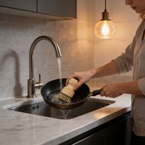 Nouvelle Brosse à Vaisselle en Bois de Palmier Personnalisée, Brosse à Récurer Durable en Bois avec Conception Ergonomique pour la Cuisine Domestique - Product Image 4