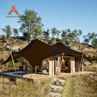 Tente de safari de luxe Kawagebo Kamp (KK) 40' x 30' pour 4 personnes, en toile PVC/PVDF imperméable, pour glamping et resort