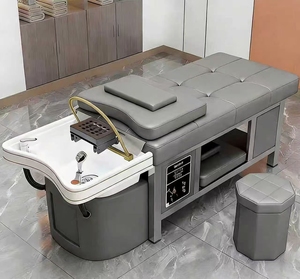 Lavabo de Cerámica de Acero Inoxidable para Terapia Capilar y Masaje Tailandés, Exclusivo para Salones de Belleza, Barberías y Peluquerías - Product Image 1