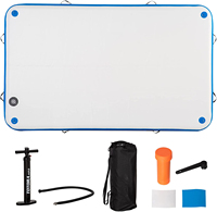 Plate-forme d'eau gonflable Tapis d'eau gonflable Île flottante gonflable pour le yoga Quai flottant Pêche Ponton Bateau Plate-forme