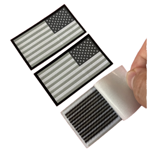 Patch thermocollant drapeau américain brodé en tissu tissé, applique décorative rectangulaire pour vêtements - Product Image 2