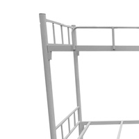 Lit superposé double convertible en métal moderne et pas cher, pliable avec glissière, pour la maison, l'appartement, l'école, le dortoir, l'hôtel, la chambre à coucher, les enfants et les adultes