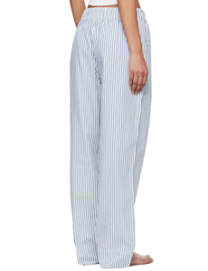 <span class=keywords><strong>Pantaloni</strong></span> a gamba dritta da <span class=keywords><strong>donna</strong></span> stampati <span class=keywords><strong>con</strong></span> Logo personalizzato <span class=keywords><strong>con</strong></span> cintura elastica e fiocco a righe a contrasto di colore ODM fornitura - Product Image 3