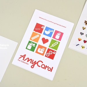 Brochure imprimée sur une seule page en forme de L A4 personnalisée avec couverture rigide et jeu de fichiers d'animation de dessins animés sérigraphie de stockage de logos - Product Image 3