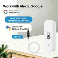 Nouvelle version du capteur intelligent de température et d'humidité Tuya WiFi avec sonde externe filaire alimentée par batterie pour usage domestique, enregistrement des données T&H