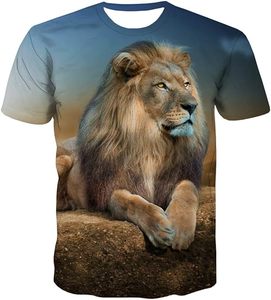 ปรับแต่งออกแบบเสื้อยืดชายรูปแบบสิงโต Dropshipping สบายเสื้อผ้าระบายอากาศฤดูร้อนสบายๆนุ่มผู้ชายเสื้อยืด - Product Image 1