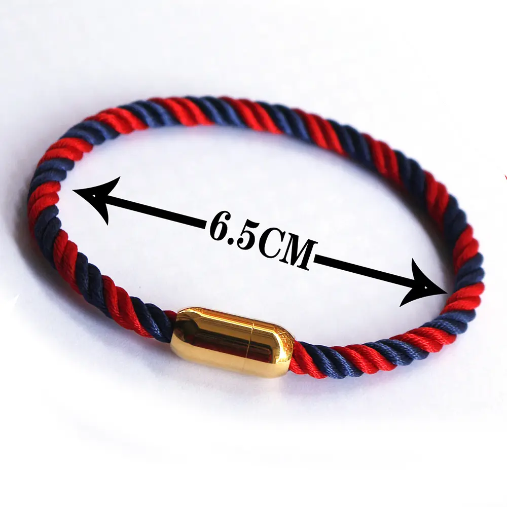 2022 gioielli bracciale pillola in acciaio inossidabile chiusura magnetica braccialetti in corda intrecciata in Nylon per donna uomo