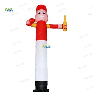 Globo Inflable Publicitario con Forma de Bailarín de Aire, de una Sola Pierna, Color Negro, para Discotecas/Bares - Product Image 2