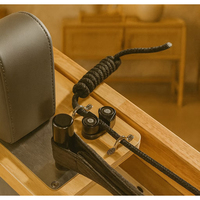 Nuevo Lanzamiento 2026: Máquina de Pilates Reformer de Madera de Roble Beige Premium para Entrenamiento de Equilibrio, Plegable, para el Hogar, MOQ del Fabricante