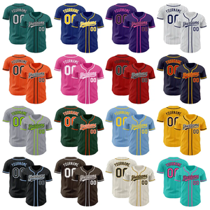 Kaos Baseball Custom Logo Nama Grosir Vintage Stripe Sublimasi untuk Remaja, Pakaian Baseball & Softball, Jersey Baseball - Product Image 2