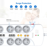 Vastfafa Best-seller, multiprise avec protection contre les surtensions, 16A, 8 prises, 4 ports USB, prise européenne, multifonction