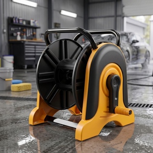 Enrouleur de tuyau mural en plastique, autoportant, rétractable, 60 PSI, 5/8 po, pour l'arrosage des pelouses et des jardins - Product Image 5