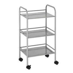 Thời trang mới phòng tắm 3 Tier lưu trữ Xe đẩy cán tiện ích Organizer Rack 3 lớp tiện ích cán giỏ hàng - Product Image 2