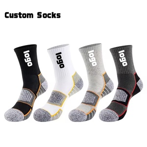 Wholesale New Arrival Anti-Bacterial Youth Knitted Terry Gym Sports Crew <b>Socks</b> Breathable Basketball - Product Image 1