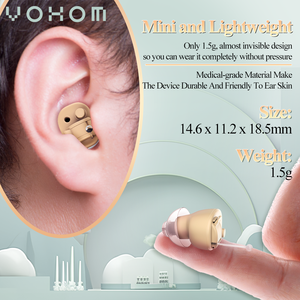 VOHOM-Prothèses auditives rechargeables Foshan ITE, modèle VHP-603 avec réduction du bruit, fonctionnalités réglables pour une perte auditive légère et modérée - Product Image 2