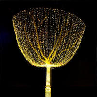 Guirlande lumineuse LED en forme de champagne pour extérieur, lumières féériques en cascade pour l'éclairage commercial de Noël, décoration d'arbre