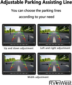 Kênh Kép 7 "DVR HD Màn Hình Hệ Thống Quan Sát Phía Sau Tốc Độ Cao Tín Hiệu Mạnh 1080P <span class=keywords><strong>Camera</strong></span> Dự Phòng Không Dây Kỹ Thuật Số - Product Image 3