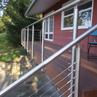 FSJRS Garde-corps à câble moderne en acier inoxydable 304 de haute qualité, fixation au sol, usage intérieur/extérieur, YL METAL, garantie 5 ans, 3mm-6mm