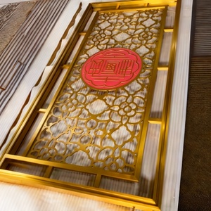 Écran de séparation de pièce antique de style moderne cloison en aluminium magnifiquement conçue pour les murs rideaux en métal du salon - Product Image 5