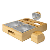 Boîte de rangement multifonctionnelle en bois pour canapé et bureau, avec support pour télécommande et plateau de service, design moderne et simple