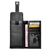 PULOKA بو محفظة قلابة حقيبة هاتف محمول حقيبة جلدية عالمية للهاتف المحمول الحافظة الحقيبة مع فتحة للبطاقات